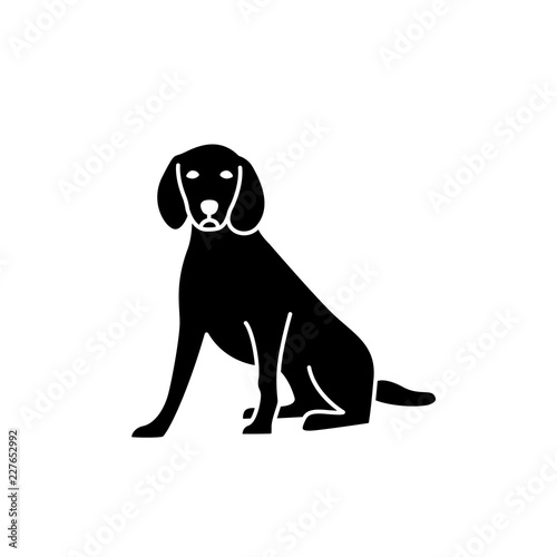 dog silhouette vector. dog logo icon template