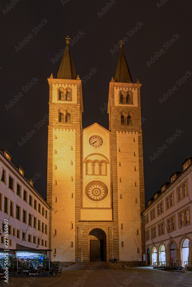 Würzburger Dom, Würzburg, Unterfranken, Bayern, Deutschland 