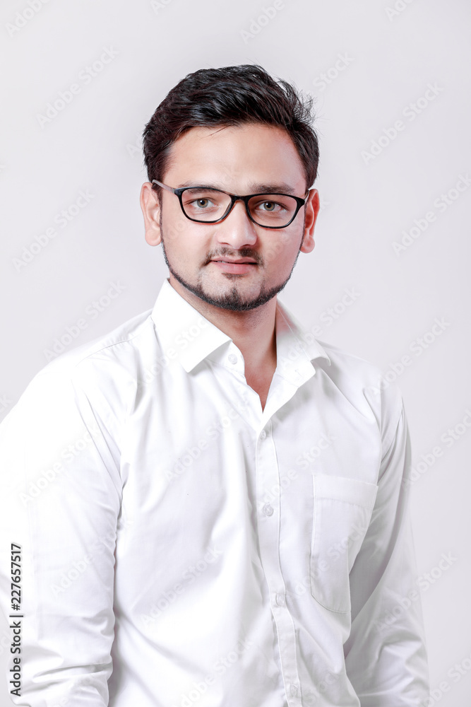 young indian man Standing isolated over white background young indian man Standing isolated over white background