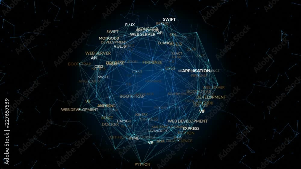 web development technology concept background