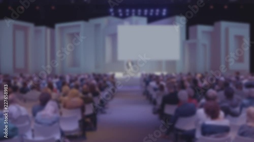 Blurred video of a large convention