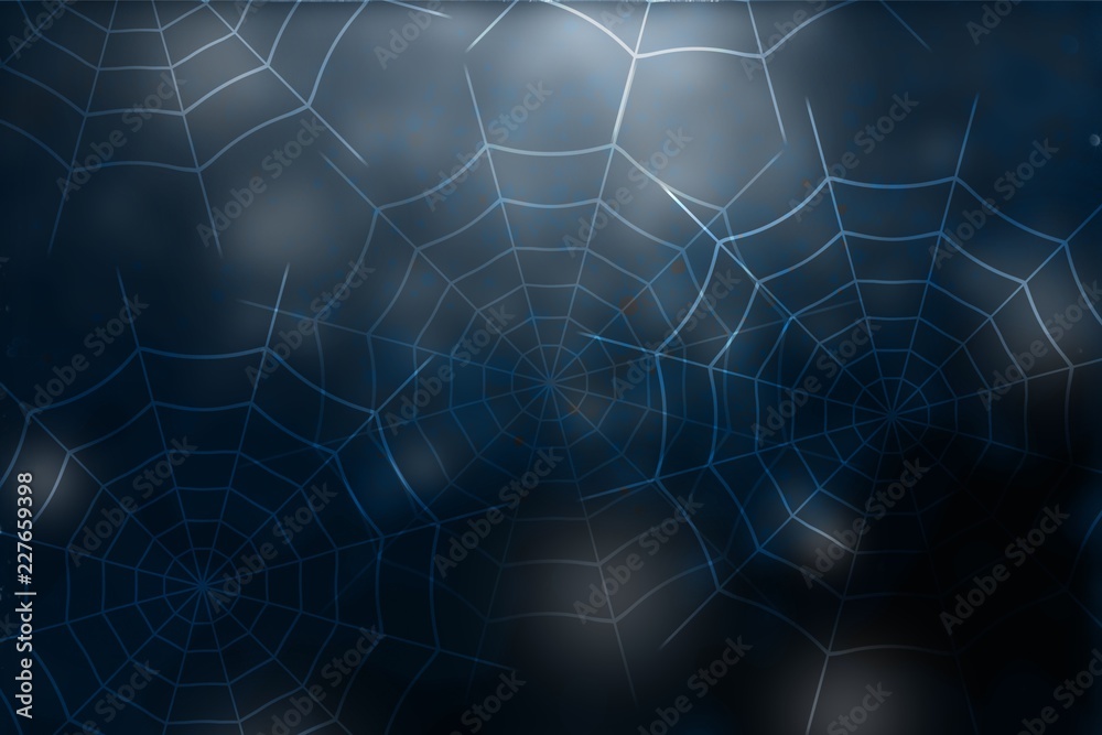 Dark halloween background with spiderweb