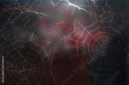 Dark halloween background with spiderweb