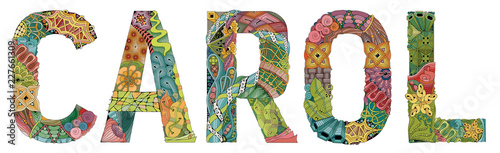 Words DAY. Vector decorative zentangle object for decoration