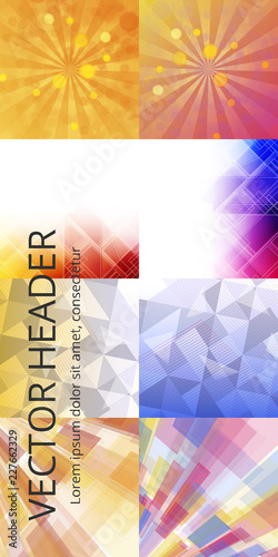 Collection of abstract multicolored backgrounds. vector design