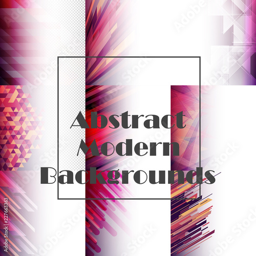 Collection of abstract multicolored backgrounds. vector design