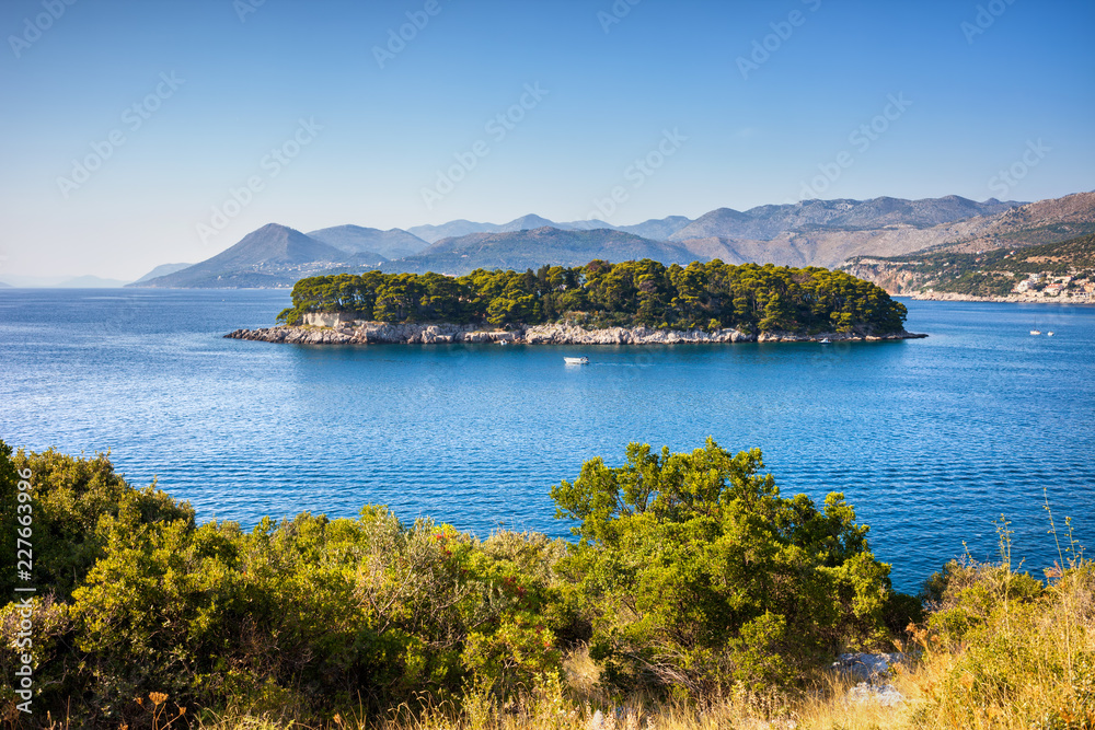 Island of Daksa on Adriatic Sea in Croatia