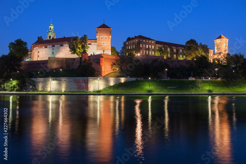 Wawel Castle at Night in Krakow