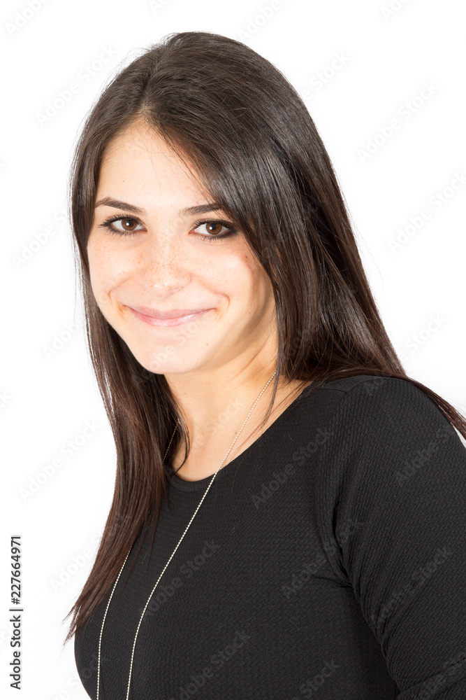 young attractive woman with big brown eyes looking at you young attractive woman with big brown eyes looking at you