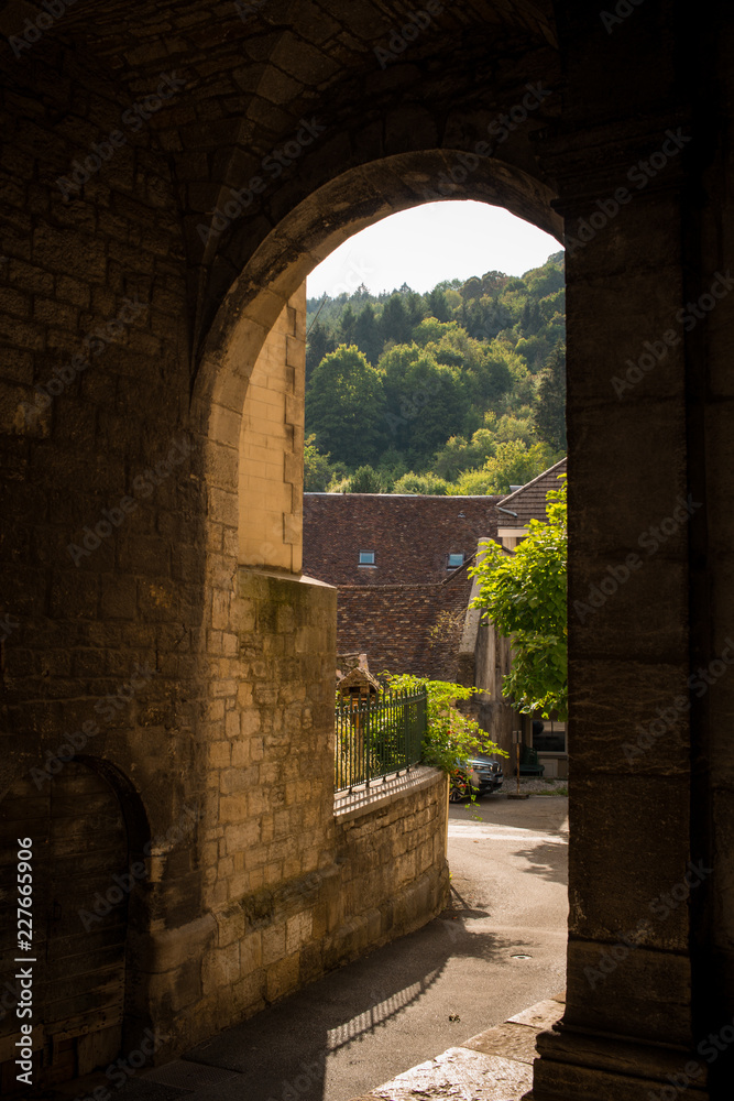 foreshortening of a beautiful french village