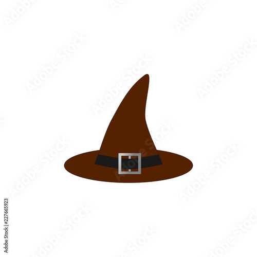 Witch hat vector illustration on flat design