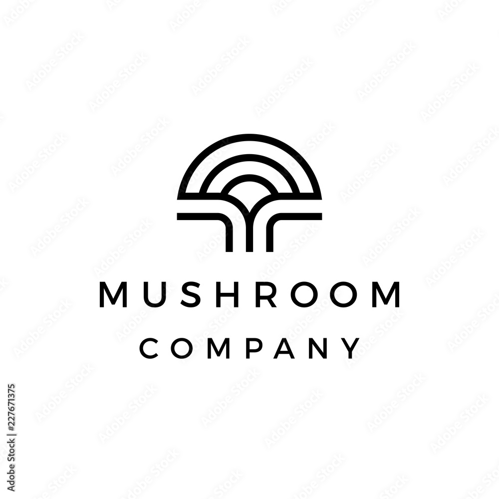 abstract mushroom company logo design for company vector custom logo design illustration abstract mushroom company logo design for company vector custom logo design illustration