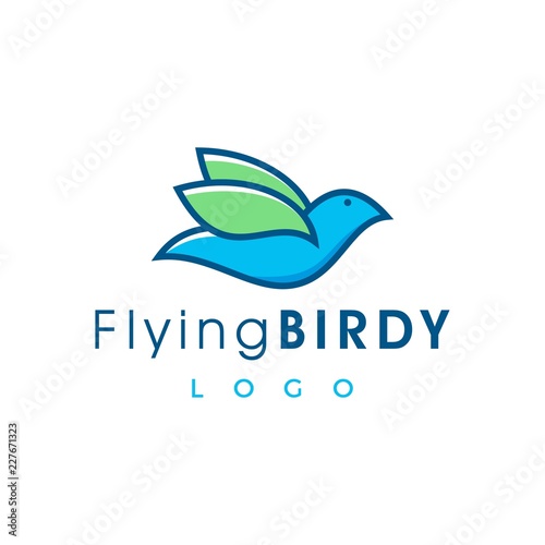 Abstract flying bird logo design vector for company vector illustration custom logo design illustration inspiration photo