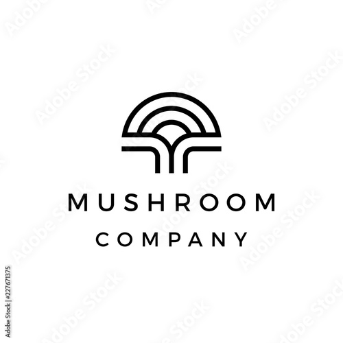 abstract mushroom company logo design for company vector custom logo design illustration