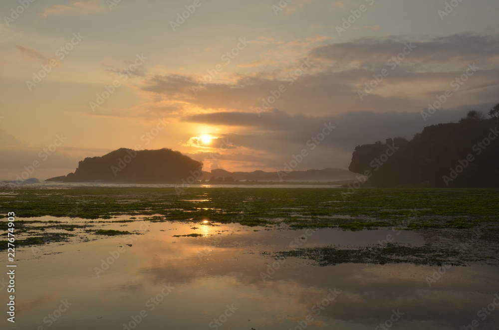 sunset on beach