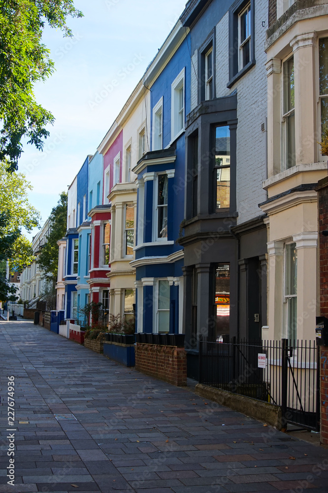 Houses in portobello road, Notting hill, London