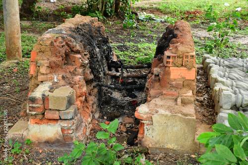 Kampong Tralach; Kingdom of Cambodia - august 21 2018 : Wat Kampong Tralach Leu pagoda site photo