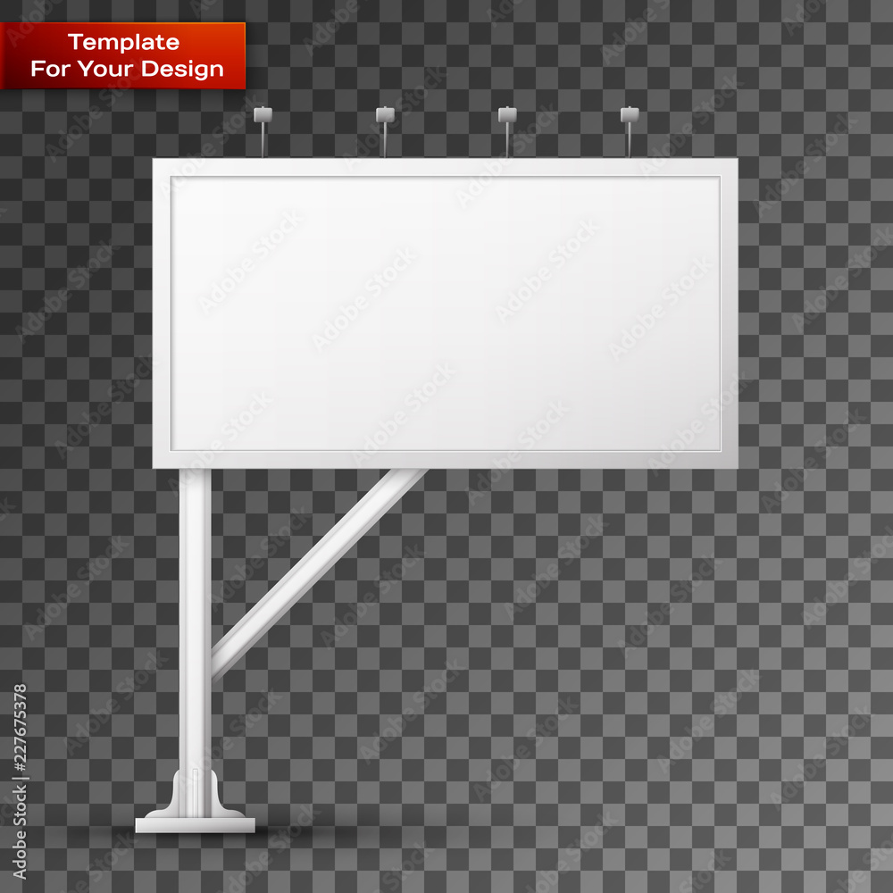Obraz premium Blank billboard screen, isolated