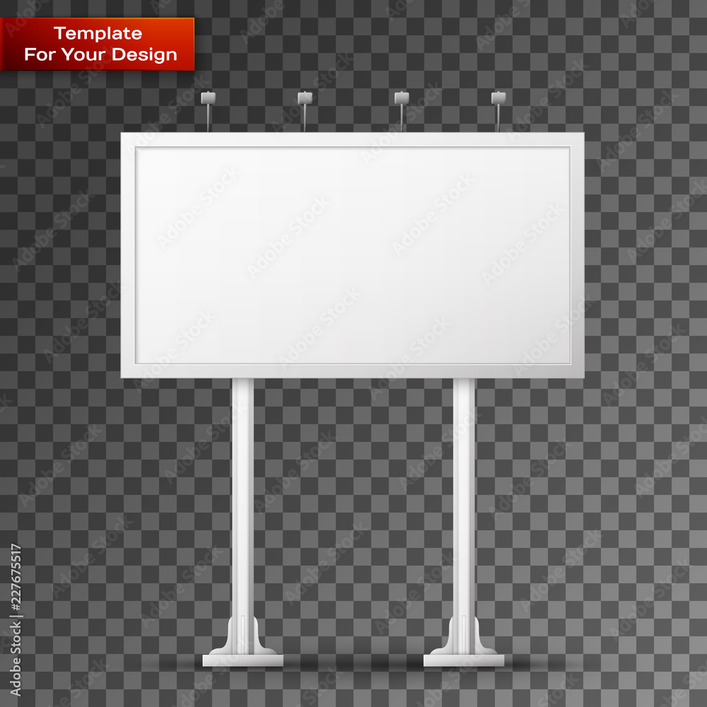 Obraz premium Blank billboard screen, isolated