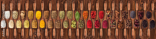 Spices and herbs from diffe...
