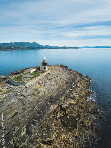 Aerial view of lighthouse photo