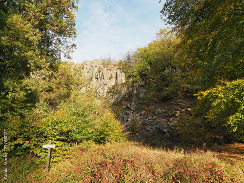 Keltischer Ringwall Otzenhausen im Herbst auf dem Dollberg - eine der eindrucksvollsten keltischen Befestigungsanlagen in Europa 
 photo