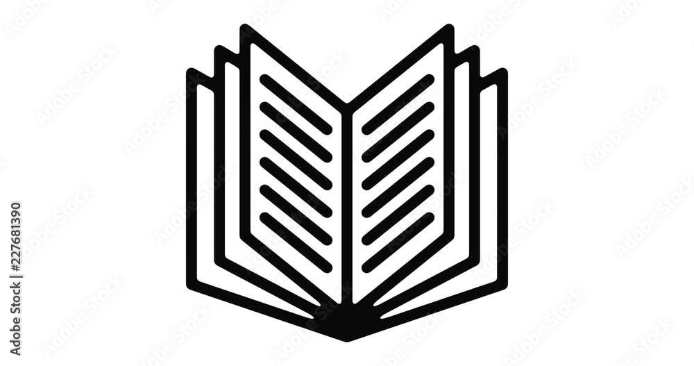 Reading line icon motion graphic animation with alpha channel. Reading line icon motion graphic animation with alpha channel.