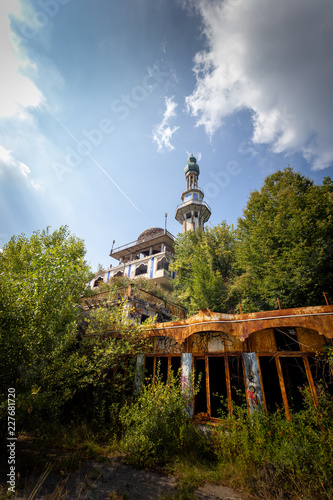 Graffiti and views of the abandoned city of Consonno (Lecco, Italy).