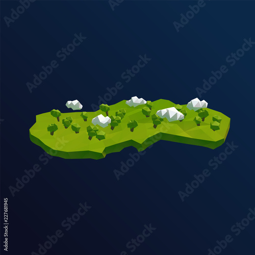 Photography Slovakia Vector Low Poly 3D Cartoon Map