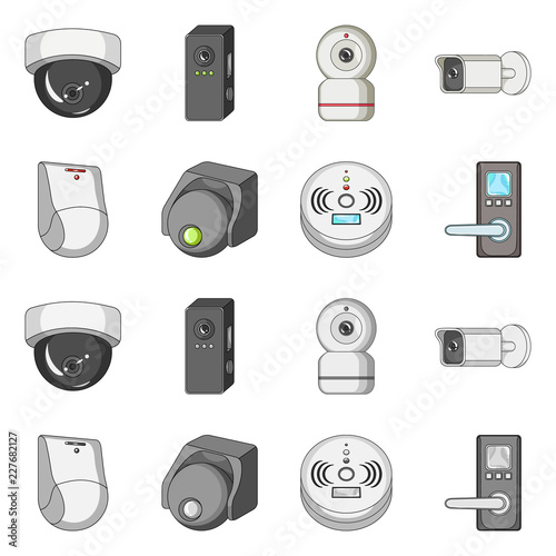 Vector design of cctv and camera symbol. Collection of cctv and system vector icon for stock.