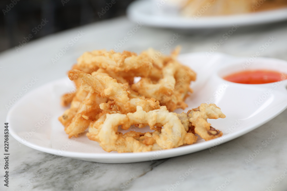 calamari italian fried squid italian food with outdoor restaurant
