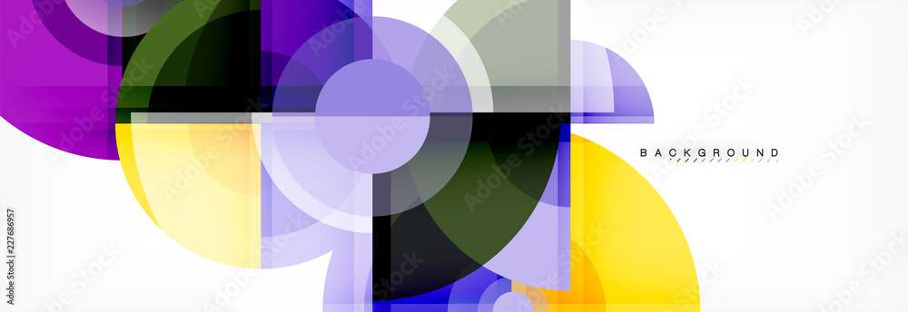 Abstract background - multicolored circles, trendy minimal geometric design Abstract background - multicolored circles, trendy minimal geometric design
