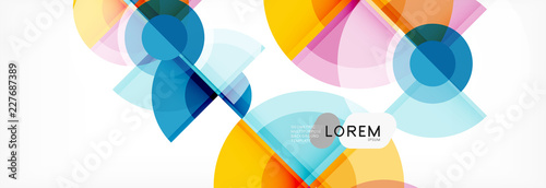 Vector fantastic circle modern geometric background template