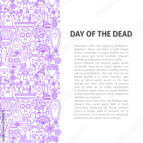 Day of the Dead Line Pattern Concept