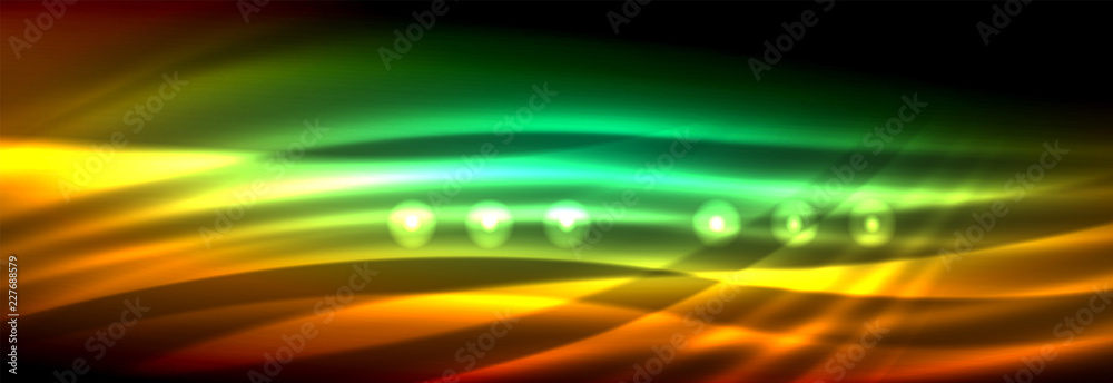Liquid neon flowing waves, glowing light lines background Liquid neon flowing waves, glowing light lines background