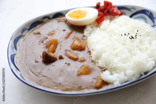 Curry rice with egg Japanese food