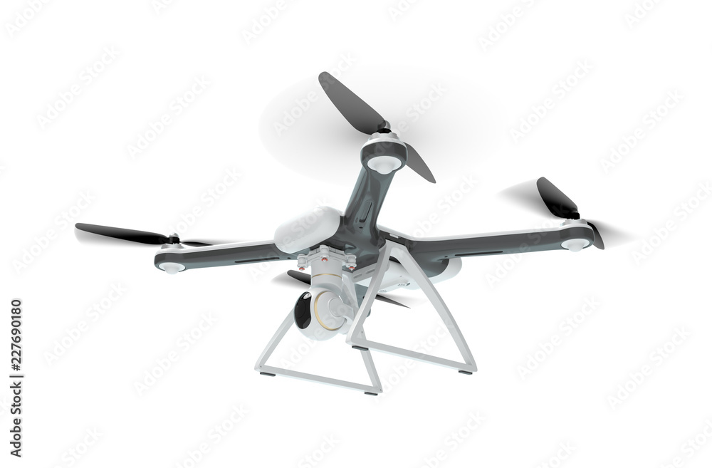 Concept of a flying drone. 3d illustration. Concept of a flying drone. 3d illustration.