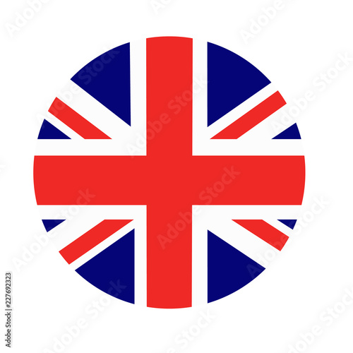 Round banner with flag of England.