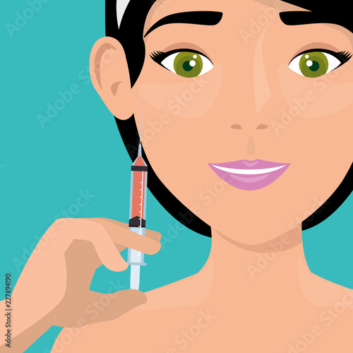 woman with botox treatment