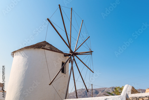 A picturesque windmill in Ano Chora on the island of Serifos. Greece