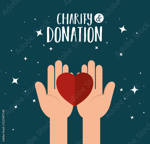 hands with hearts charity donation