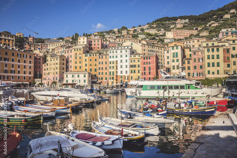 The fishing port and the seafront of Camogli