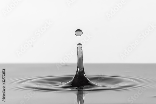 Water droplets and ripples isolated on a clean background