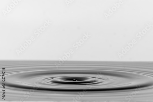 Water droplets and ripples isolated on a clean background