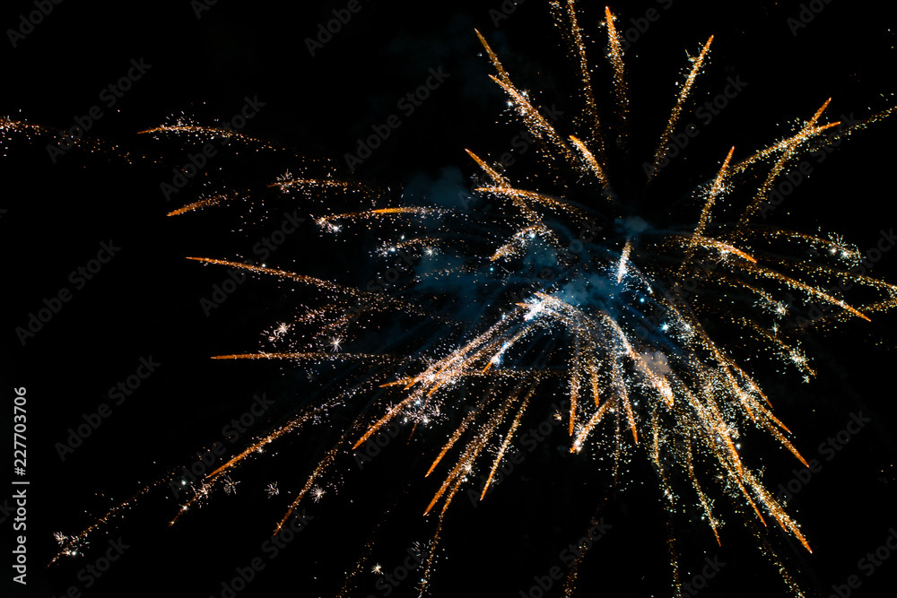 fireworks in the night sky
