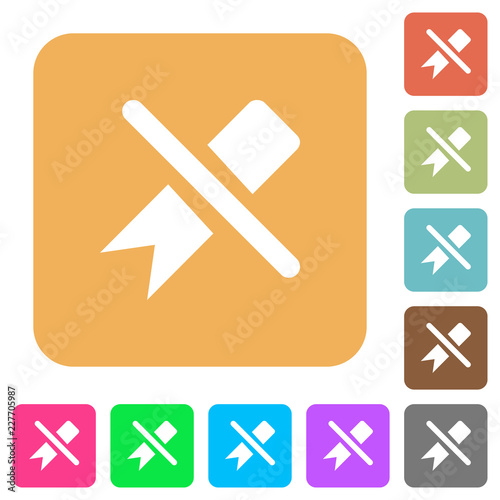 Untag rounded square flat icons
