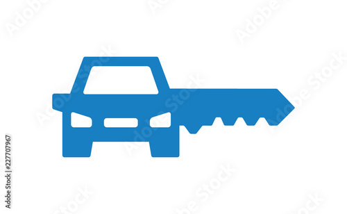 Vector key car logo combination. Unique automobile and vehicle digital symbol or icon