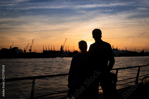 Sunset at the harbour