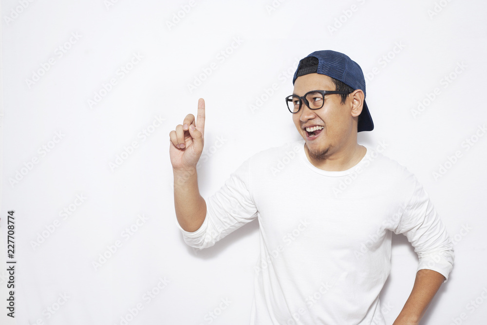 Young Man Thinking and Looking Up, Having Good Idea