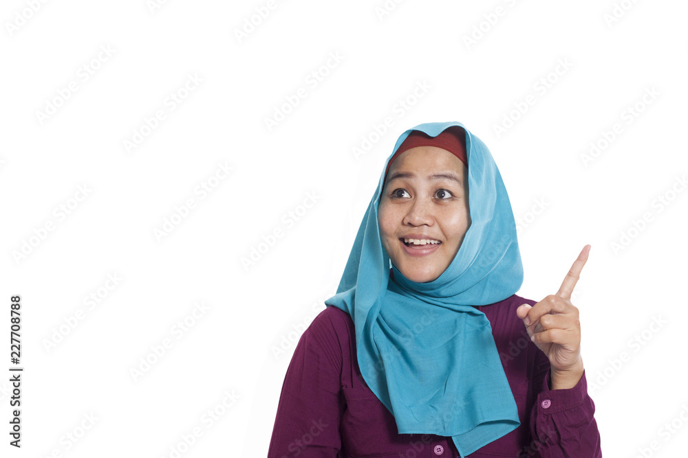 Muslim Woman with Thinking Expression Muslim Woman with Thinking Expression